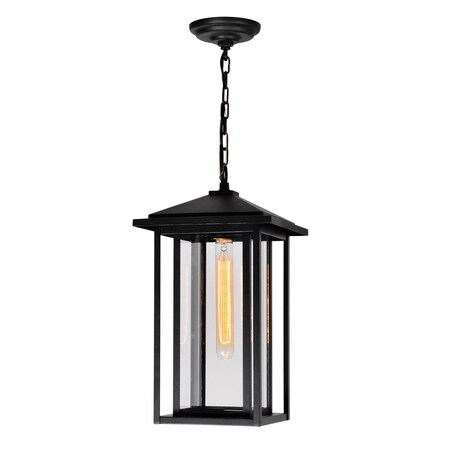 Cwi Lighting Crawford 1 Light Black Outdoor Hanging Light 0417P9-1-101